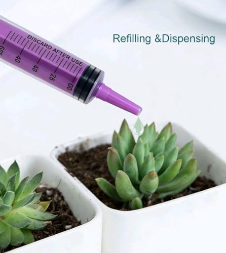 10 Pack 60ml Oral Feeding Syringe for Baby & Pets, Large Liquid Medicine Dispenser, BPA-Free Reusable Syringes with Cap