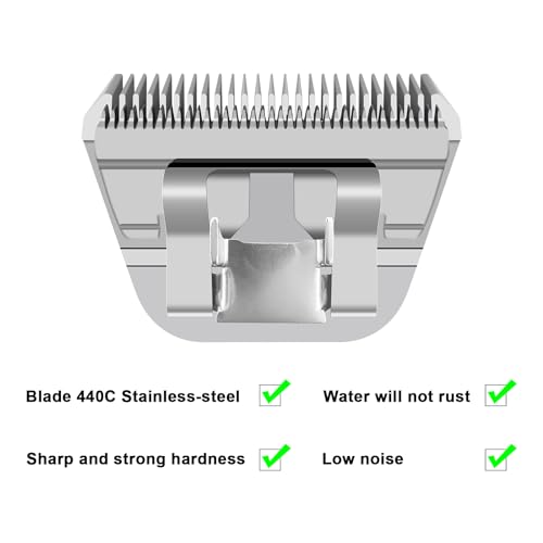 4FW Dog Grooming Wide Blades,Compatible with Andis,Oster A5,Wahl KM10 | Cut Length 3/8”(9.5mm) - color: Silver, size: 4FW 9.5mm