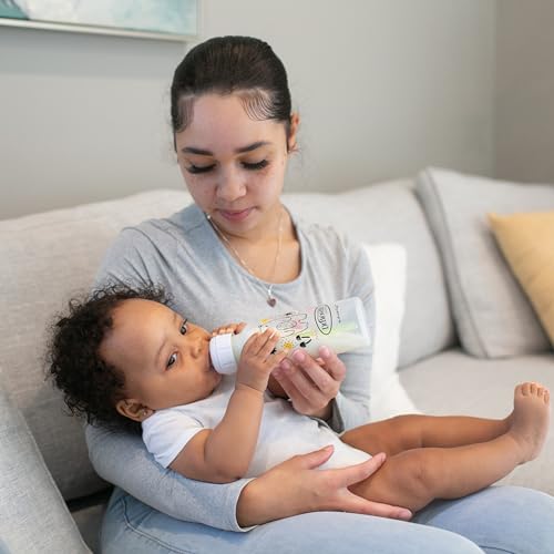 Dr. Brown's Natural Flow Anti-Colic Options+ Narrow Baby Bottle,Bear and Owl,8 oz/250 mL,with Level 1 Slow Flow Nipple,BPA Free,0m+,(Pack of 12) - color: Pink & Blue (Bear & Owl), size: 1 Count (Pack of 12)