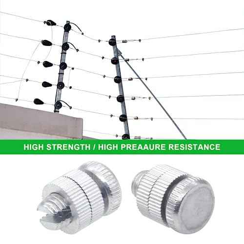 Electric Fence Wire Connectors, 12-Pack Aluminum Split Bolts for 12-17 Ga | 12-pack electric fence connectors, aluminum split bolts for 12-17 ga wire, galvanized steel & poly, rust & cold resistant