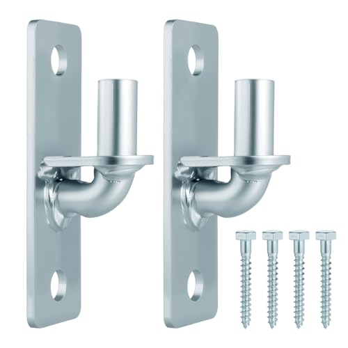 2 Pack Wall Mount Gate Hinges with 5/8" Pin Included Screws | Heavy Duty Galvanized Outdoor Metal for Fence Posts, Metal Farm & Chain Link Gate Hinges for Fences, Barns, Sheds, and Gates - size: 2 Pack