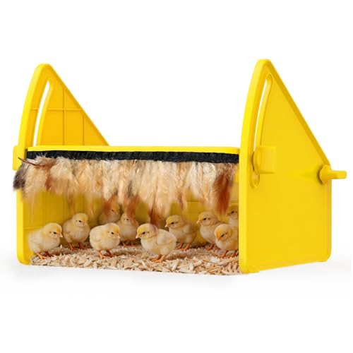 Chick Brooder Heater Plate for Baby Chicks, Ducklings & Poultry | 3-Level Adjustable Temperature Heating Plate, 8.67 x 10.63 Inches, Yellow Poultry Brooder Warmer - color: Yellow