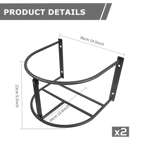 2 Pack Bucket Holder,5 Gallon Water and Feed Bucket Holder Wall Mounted Hanger for Horse,Goat,Sheep and Other Livestock,14.5x13.6x9.2 Inch - style: Bucket Holder-2PCS