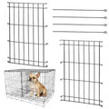 Dog Crate Divider Panel 2-Pack, 16.9" H Adjustable Wire Kennel | Fits 24"-30" Crate(11.8"-22.8"W), Heavy-Duty Metal Splitter, Puppy Potty Training, Grow-With-Me Space Management - size: 16.9"H