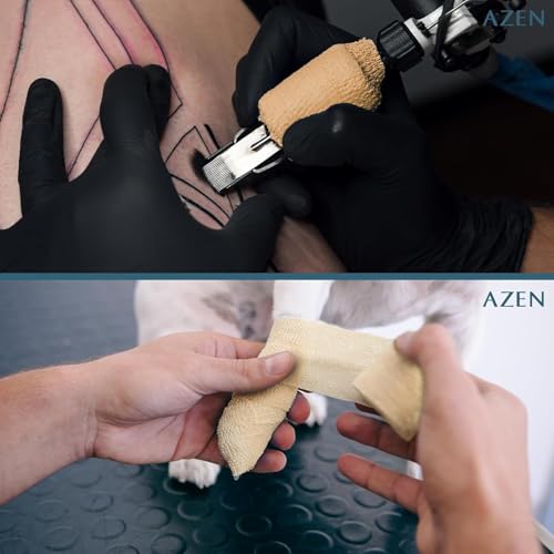 AZEN 120 Pack Self Adhesive Bandage Wrap, 2" X 5 Yards Elastic Cohesive Bandage Wrap, Skin Color Athletic Tape, Vet Wrap, Ankle Tape - color: Beige, size: 2IN - 120Pack