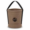 Graintex Tapered Canvas Bucket 12"x10"x15", Utility Tool Bucket One Inside Pocket, Reinforced Base & Carry Handle, Ripstop Canvas - Beige - color: Beige