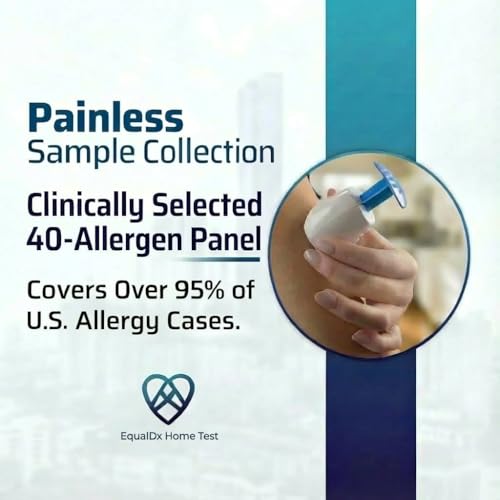 Comprehensive Food and Environmental Allergy Test for Adults & Kids- Clinical-Grade Accuracy, Cover 95% Food & Inhalant Allergic Reactions, Real Serum Sample, Painless Collection