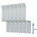 HOME MASTER HARDWARE Heavy Duty Door Stops for Sliding Doors, Securing Garage Doors and Sheds, Door Stoppers with Screws, Zinc Plated Solid Doorstep 6 Pack