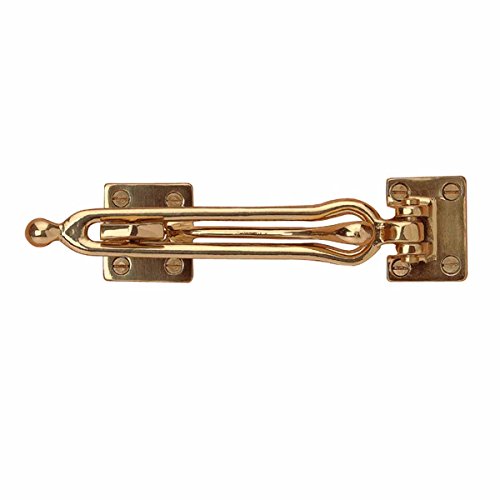 Renovators Supply Swing Bar Security Door Lock Durable Door Guard 1.5 X 7.5 X 1.75 Inches Solid Brass Safety Guard Lock Heavy Duty Door Latch Lock Replacement Parts‎ - color: Brass, size: Pack of 1