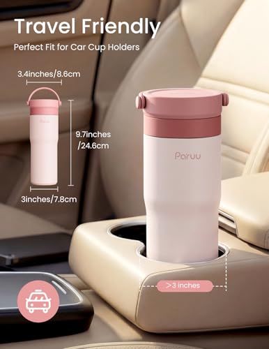 Paruu Portable Breast Milk Cooler, 304 Stainless Steel Breastmilk Chiller for 14–23H Cooling, 10-24oz Breastmilk Storage Container for Travel, Outdoor, New Moms Breastfeeding Essentials, Pink - color: Pink