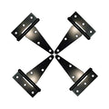 HLMOptimo Heavy Duty Tee Hinge - All Size Black (4 pcs, 4 inch) Rustproof Wrought Iron Shed, Gate, Barn, Fence, Door Hinge - size: 4 Inch, style: 4 pcs