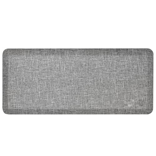 Anti Slip 7/8 inchs Anti Fatigue Kitchen Floor Mat, Ergonomic Comfort Standing Mat, Waterproof Kitchen Runner for Home, Kitchen, Office, Laundry, Garage (Light Gray, 17.3" x 39" -0.87") - size: 39"L x 17"W x 0.9"Th