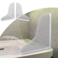 Mofason Silicone Shower Splash Guard - Bathtub Corner Water Guard 2 Pack | Clear tub splash guard with adhesive for fixing; shower guards to keep water in shower, washbasin, sinks, Bathtub edge side - size: 9.2 x 7.2 inches