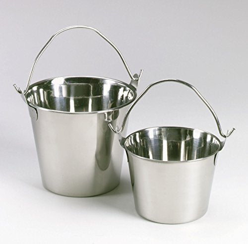 ProSelect Heavy Duty Stainless Steel Pails — Durable Pails for Kennels and Farms - 9¾", 9-Quart