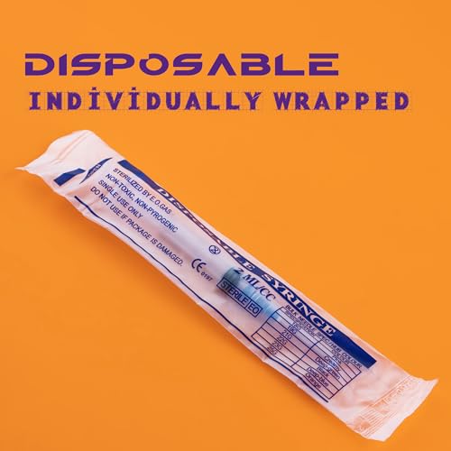2.5ml Syringes with 23G 1 Inch Needles Luer Lock Syringe and Needle for Liquids, Individually Wrapped, Pack of 100 - size: 2.5ML-23G 1"