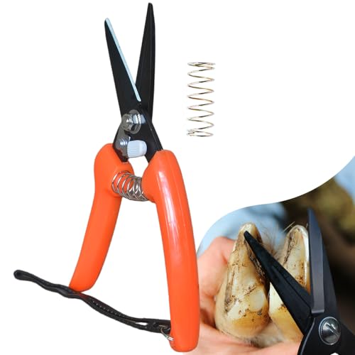 Goat Hoof Trimmers Serrated-Blade Hoof Trimmers for Goat, Sheep, Alpaca, Multiuse Trimming Shear with Non-Slip Handle, Livestock Hoof Care Tool for Goat Supplies