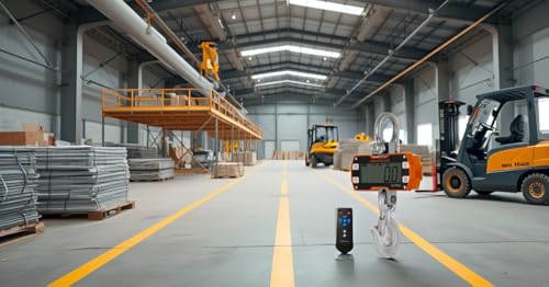Klau 2000kg 4000 lb Heavy Duty Crane Scale, Orange | Industrial Hanging Scale, LCD Display, Remote Included, For Home Farm Factory Hunting