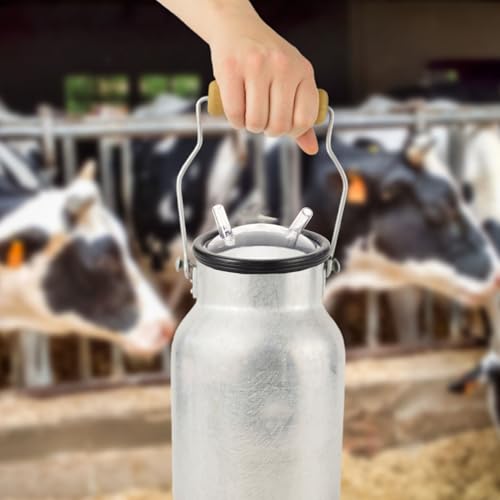 SUPVOX Transparent Milk Bucket Lid Milking Machine Bottle Lid with Two Inlets for Hose and Air Replaceable Milk Bucket Cover for Cow Milker Machine Leak-Resistant Replacement 7.87 X 7.87 X 3.14 in
