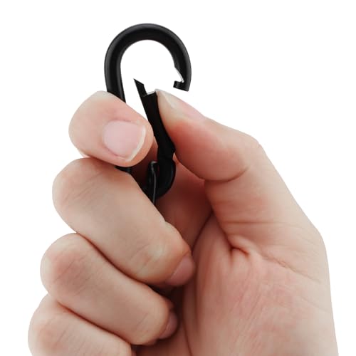 39 inch Gate Chain Lock with Both-Ended Carabiners,Chain Dia 3 mm,Black | 304 Stainless steel, for outdoor fence gates,pet cages, easy to lock/unlock, extra security, for gate that wouldn’t stay shut - size: 39" x 1/8"