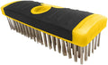 ALLWAY SB619/SS Stainless Steel Wire Scrub Brush Block | Soft-Grip, Threaded Pole Socket, Rust and Other Harsh Finishes - style: Stainless Steel Wire Scrub Brush Block