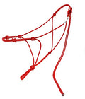 4 Knot Horse Rope Training Halter - 3/16" (5mm) Very Thin! Stiff Polyester Rope - color: Red, size: Mule