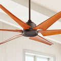 Casa Vieja 72" Power Hawk Modern Industrial Indoor Outdoor Ceiling Fan with Remote Control Oil Rubbed Bronze Painted Wood Damp Rated for Patio Exterior House Home Porch Gazebo Garage Barn
