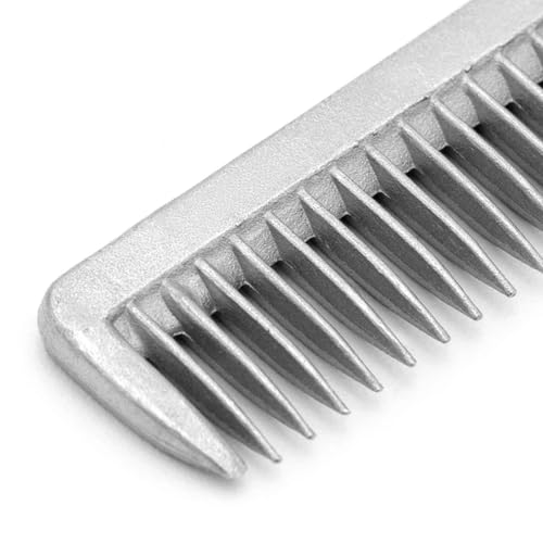 Jeffers Equine Aluminum Pulling Comb – Lightweight Mane & Tail Grooming Comb for Horses – Detangling, Thinning, Equestrian Grooming Tool for Barn, Travel, Show, Tack Kit, Horse Care, Gifts - color: Aluminum Pulling Comb, size: 3.5"Lx1"W