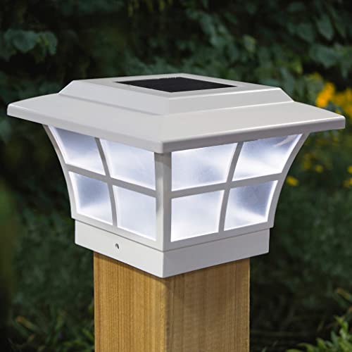 Classy Caps Prestige Solar Post Cap (White) - color: White