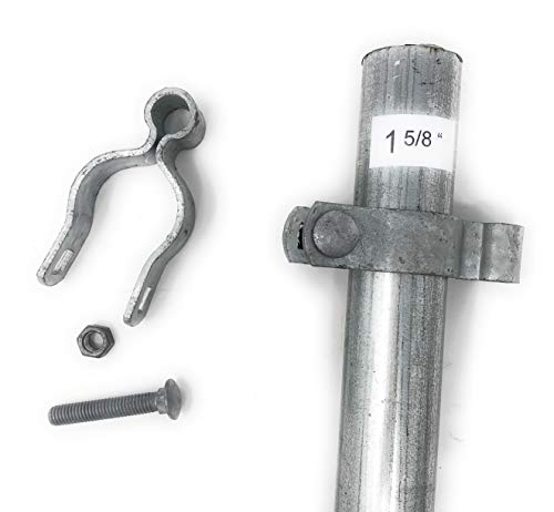 Pressed Steel Chain Link Fence Frame Hinge w/Bolt - (2 Sets Pack) (1-5/8") - size: 1-5/8 Inch