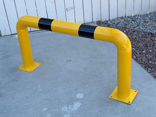 Sandbaggy High Profile Machine Safety Guard (24" H x 48" L) - Fixed Industrial Barrier Guards - Vehicle Impact Protection - Yellow Finish (10)
