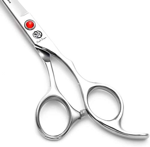 Purple Dragon 6" Sharp Edge Hair Cutting Shears with Bag | Includes Bag, 440C stainless steel, Pet/Puppy/Cat Grooming Scissors, Perfect for Barber or Dog Groomer - size: 6.0 inch
