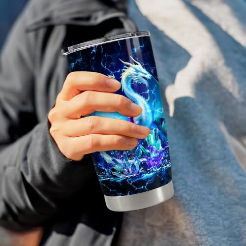 SANDJEST Dragon Tumbler 20oz Stainless Steel Insulated Coffee Travel Mug Cup for Women Mom Wife Dragon Gifts for Birthday Christmas Mother Day - color: Dragon
