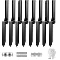 8 Pcs Fence Post Repair Kit,Broken Wood Support, Heavy Duty Fence Post Anchor Ground Stakes for Repair Tilted