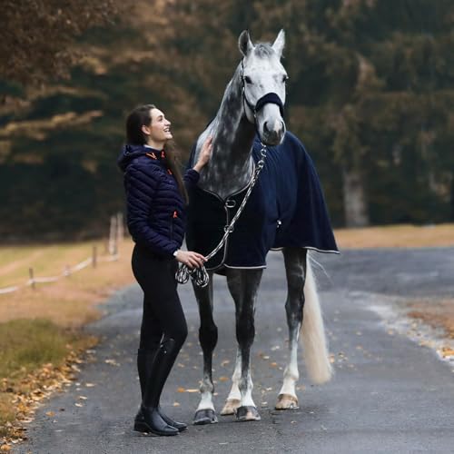 HORZE Fleece-Padded Adjustable Horse Halter, Soft Comfort, Easy On/Off - color: Dark Navy, size: Horse