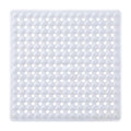 Yimobra Square Shower Floor Mat Non Slip, 21"X21" Machine Washable Bath Tub Mat, Soft on Feet, Bathmat with Drain Holes and Suction Cups, Fast Draining, White - color: White, size: 21 X 21 Inch