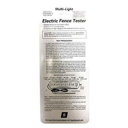 Multi Light Electric Fence Voltage Tester