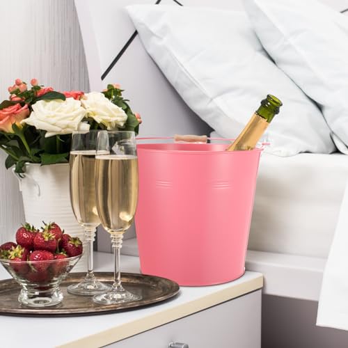 Didaey 12 Pcs 9 Quart Large Galvanized Metal Buckets with Handle Inch Heavy Duty Stainless Steel Pails Round Pail for Party Wedding, Crafts, Utensils, Table Centerpieces (Multicolor) - color: Multicolor