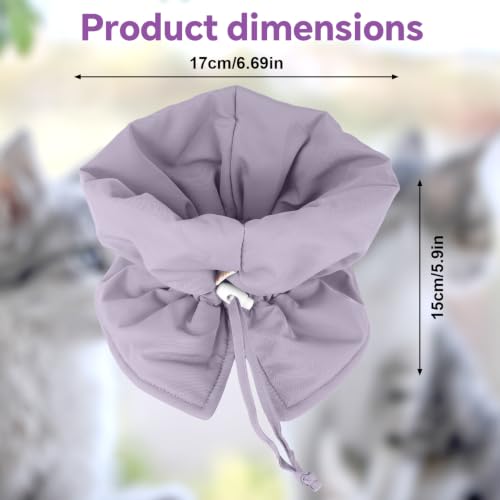 BOXOB Cat Cone Collar, Adjustable Cat Recovery Collar(S, Purple) | Lightweight Waterproof Protective Cat Collar Soft Pet Recovery Collar Keep Dogs Cats from Licking Wounds - color: Purple