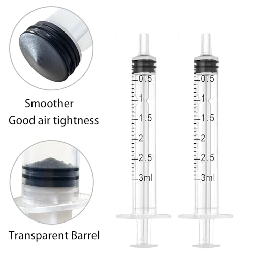 3cc Syringe Without Needle, 3ml Oral Syringe, （ 30Pack ）3ml Syringes for Scientific Labs, Individually Wrapped - size: 3ml, style: 30