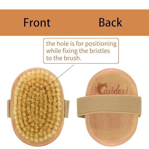 Soft Bristle Pet Brush - Natural Bristle Palm Brush for Short Haired Cats and Dogs with Elastic Band | Natural Bristle Dog Brush with Elastic Band, Soft Brush for Dogs Cats Hair Bristle Brush