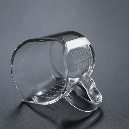 Espresso Glass Measuring Cups 3-Ounce/100ML Double Spout Glass Measuring Cup Espresso Shot Glasses with V-Shaped Mouth Milk Frothing Pitcher Cappuccino Cup Accessories - size: 1pc-cups