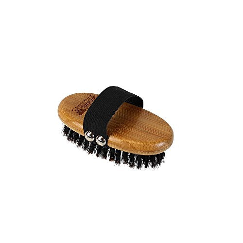 Alcott Bamboo Groom Palm Brush with Boar Bristles for Pets
