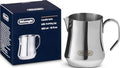 De'Longhi DLSC060 Milk Frothing Jug, 12 oz, Stainless Steel - color: Stainless Steel, size: 11.8 Ounces