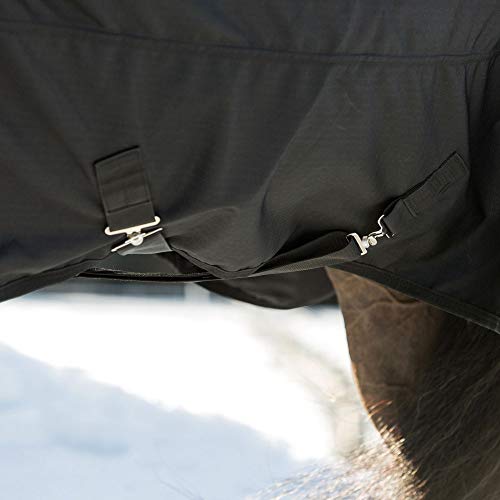 HORZE Nevada 1200D Lightweight Waterproof Horse Turnout Rain Sheet (No Fill) - Black - 81 in - size: 81 in