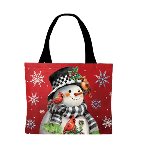 Briarwood Lane Tote Bags 14" x 15" x 7" 2022 Collection - color: Snowman Cards