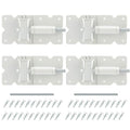Self Closing Gate Hinges Heavy Duty, 90 Degree Adjustable, 4Pcs | Heavy duty gate hinges fence hinges for Wooden/Vinyl/PVC Fences, with installation screws and swing adjuster tool, white - color: White(2pcs)