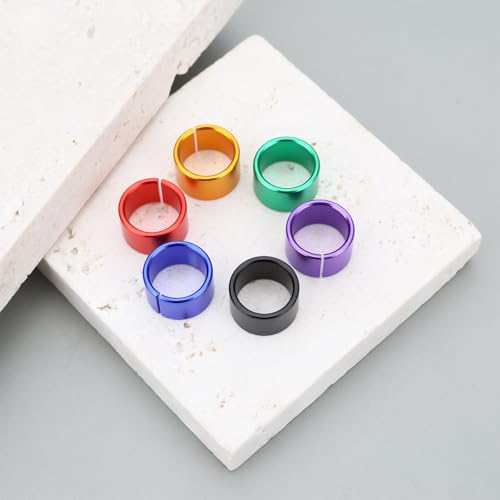 OTOTEC 24PCS Bird Leg Bands Aluminum 8mm Inner Diameter 9.5x9.5x6mm Compatible with Birds and Small Poultry