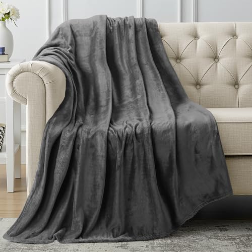 Utopia Bedding Ultra Soft Fleece Bed Blanket Throw Size Grey (50x60 Inches) | Microfiber Plush Warm Lightweight Breathable Cozy Blanket Anti-Static, All Season Use, Gift for Women and Men - color: Grey, size: Throw (50x60 Inch)