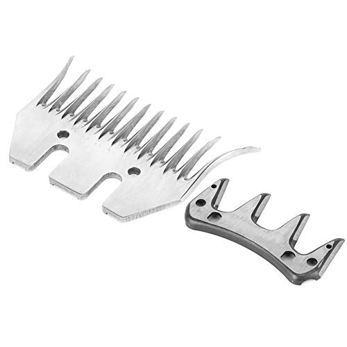 Stainless Steel Sheep Clippers Replacement Shearing Cutter 13 Tooth Curved with Upper Serration, 9 13 Tooth Straight Curved for Goat Grooming Livestock Trimming, Reduces Snagging o - size: 13-tooth curved (+ swing )