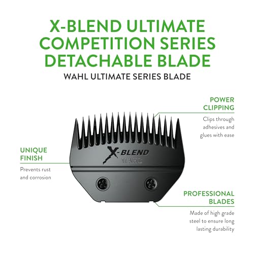 Wahl Professional Animal Ultimate Detachable Blade, 2450-500, X-Blend | Detachable Replacement Blade for Cattle and Sheep Grooming, Sculpting, Blocking and Blending, Competition Series - size: X-Blend